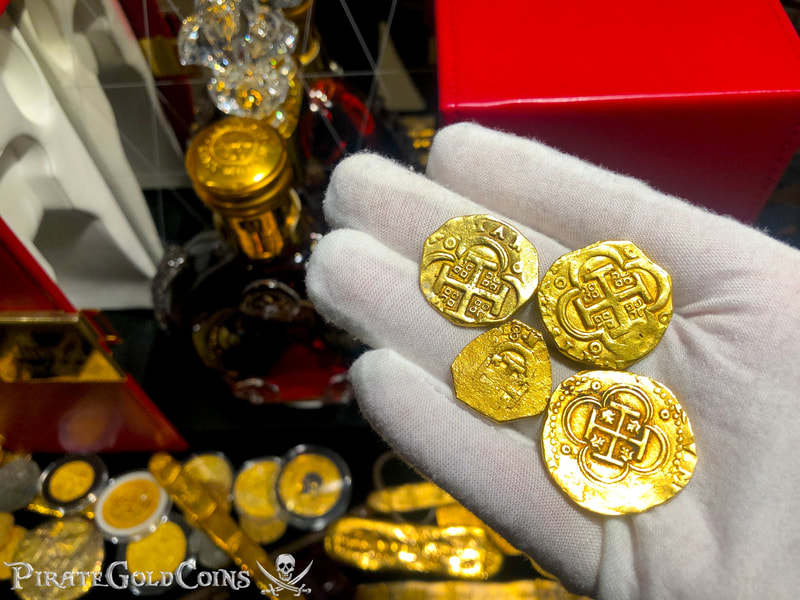 Spain 2 Escudos 1618 "Dated" RAW Pirate Gold Coins 10