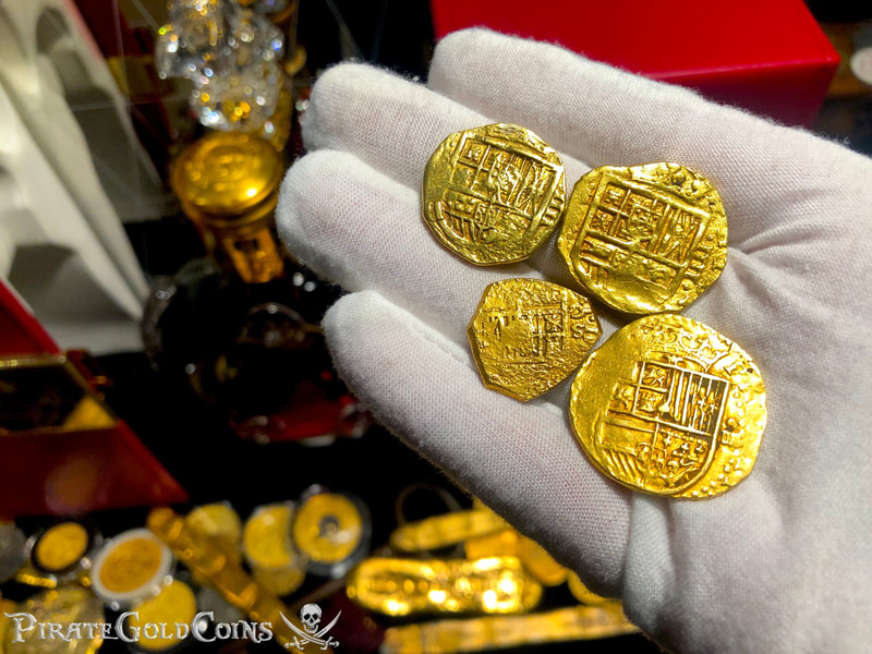 Spain 2 Escudos 1618 "Dated" RAW Pirate Gold Coins 12