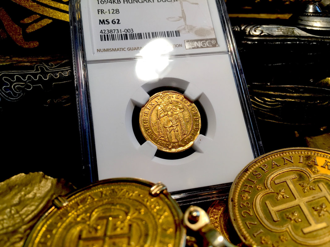 Hungary 1694 "Dated" Leopold Ducat NGC 62 "Madonna" Coin
