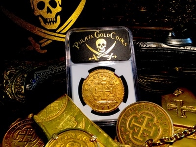 Spain  8 Escudos  1701  "Only 2 Known"  NGC 62 8