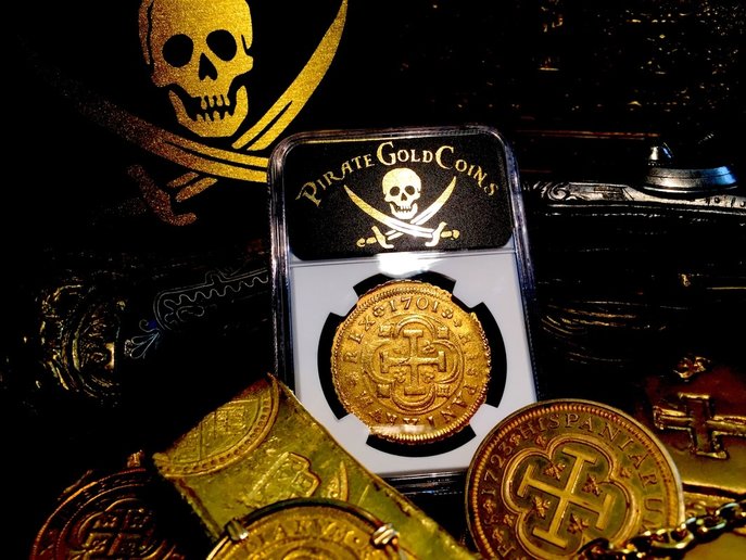 Spain  8 Escudos  1701  "Only 2 Known"  NGC 62