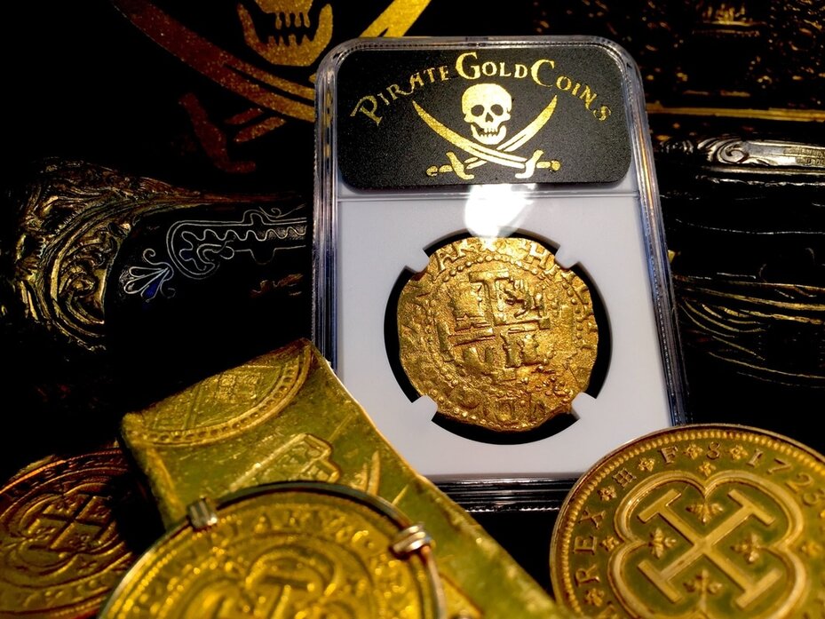 Peru 1712 "1715 Plate Fleet Shipwreck" 8 Escudos NGC 61