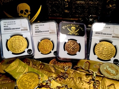 Spain  8 Escudos  1718  "Only 1 Known"  NGC 61  Gold Doubloon 2