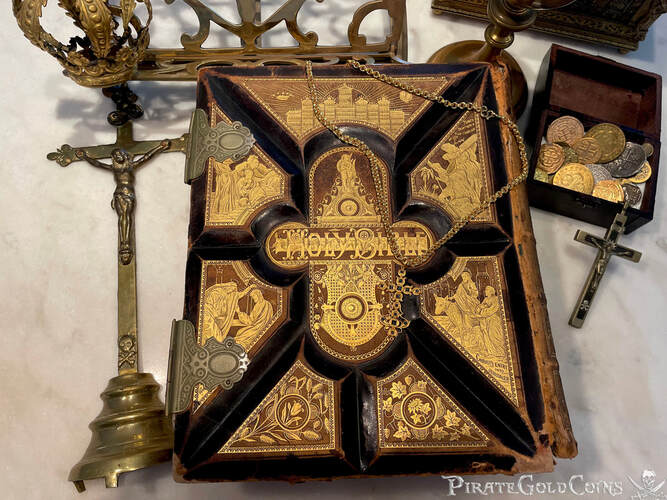 Rare Antique Bible Late 1800's Gold Leafing