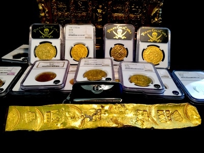 ​ATOCHA GOLD TREASURE BAR 1622 “EN RADA” 889 gm/ 31.3 Oz from Mel Fisher 1985 Salvage w/ COA! 16