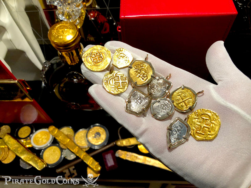 Spain 2 Escudos 1617 "Dated!" in 18kt Bezel Pirate Gold Coins Treasure Jewelry 3