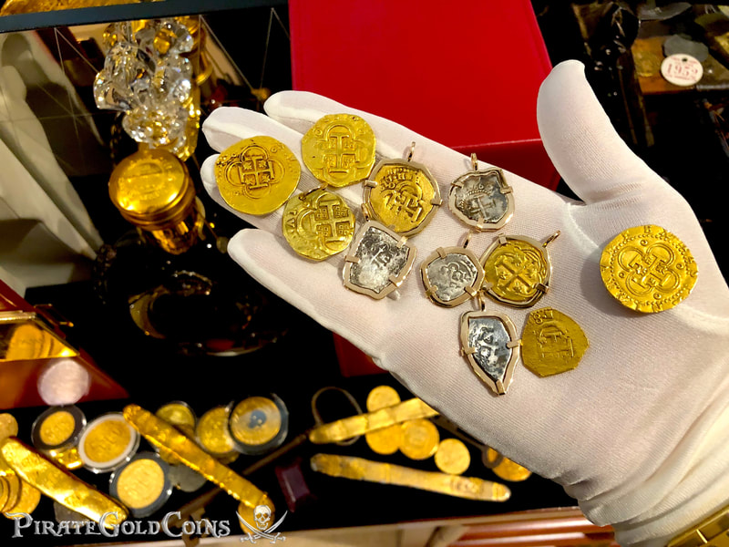 Spain 2 Escudos 1617 "Dated!" in 18kt Bezel Pirate Gold Coins Treasure Jewelry 8