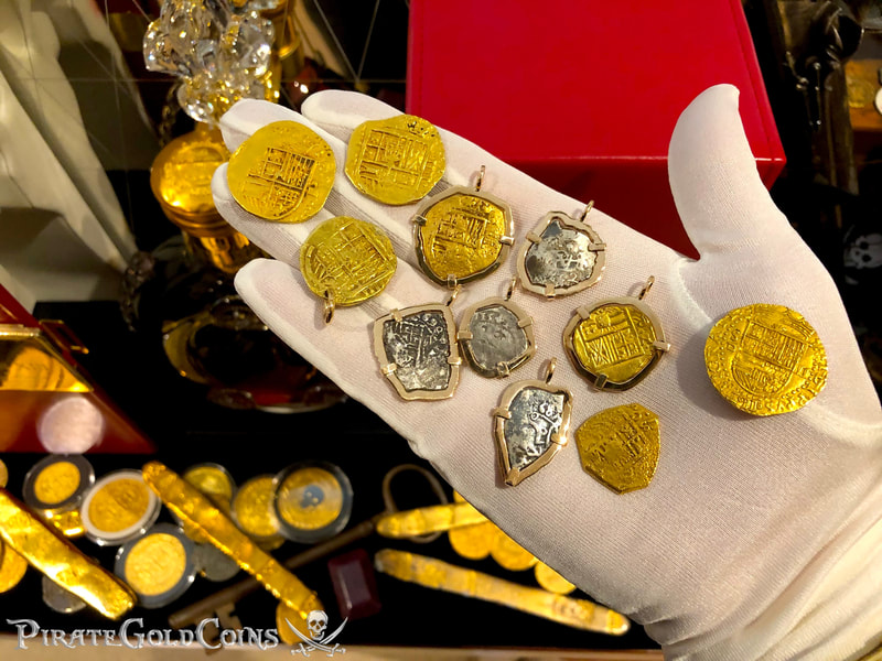 Spain 2 Escudos 1617 "Dated!" in 18kt Bezel Pirate Gold Coins Treasure Jewelry 16