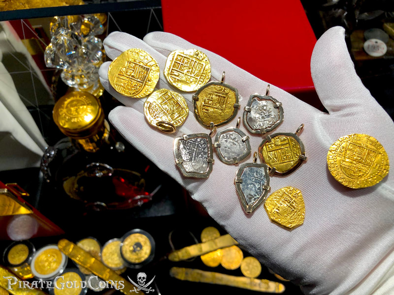 Spain 2 Escudos 1617 "Dated!" in 18kt Bezel Pirate Gold Coins Treasure Jewelry 6