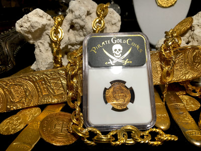 Spain 1 Escudo 1516-56 "Perfectly Round" NGC 61 Pirate Gold Coins 6