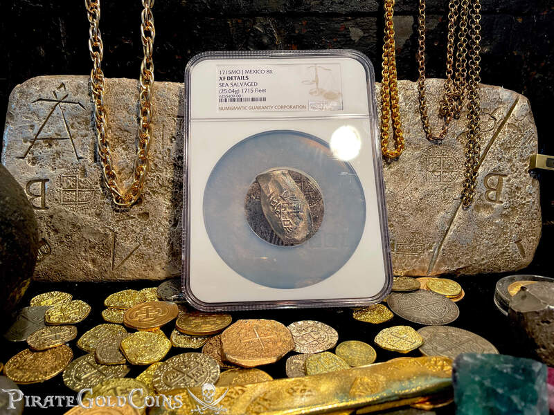 Mexico 8 Reales Dated 1715! "From 1715 Plate Fleet Shipwreck" NGC XF 13