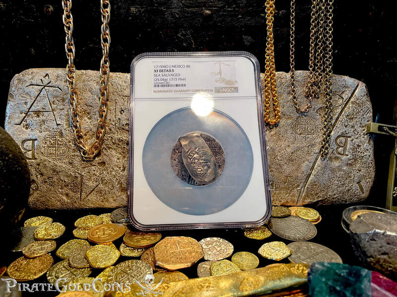 Mexico 8 Reales Dated 1715! "From 1715 Plate Fleet Shipwreck" NGC XF 17