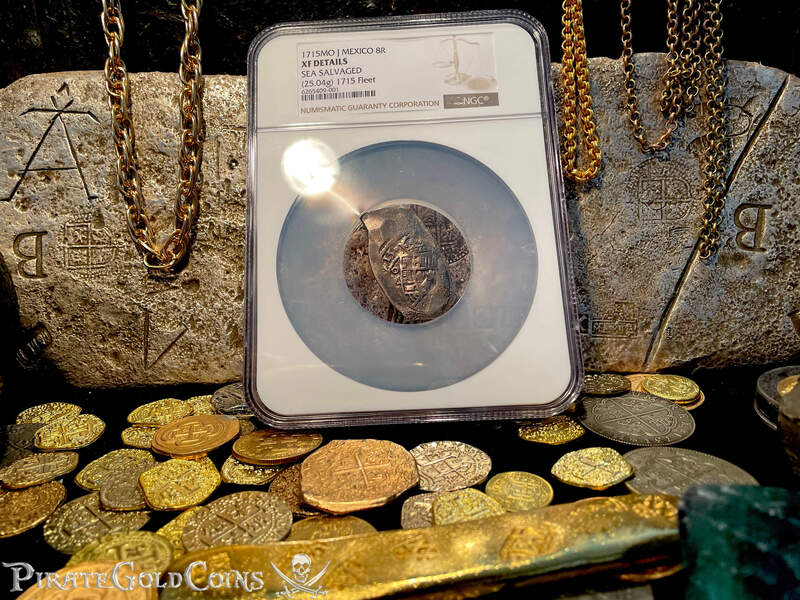 Mexico 8 Reales Dated 1715! "From 1715 Plate Fleet Shipwreck" NGC XF 3