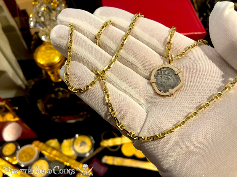 Mexico 1/2 Real 1715 "Dated! Year of the Fleet!!" 18kt Bezel 8