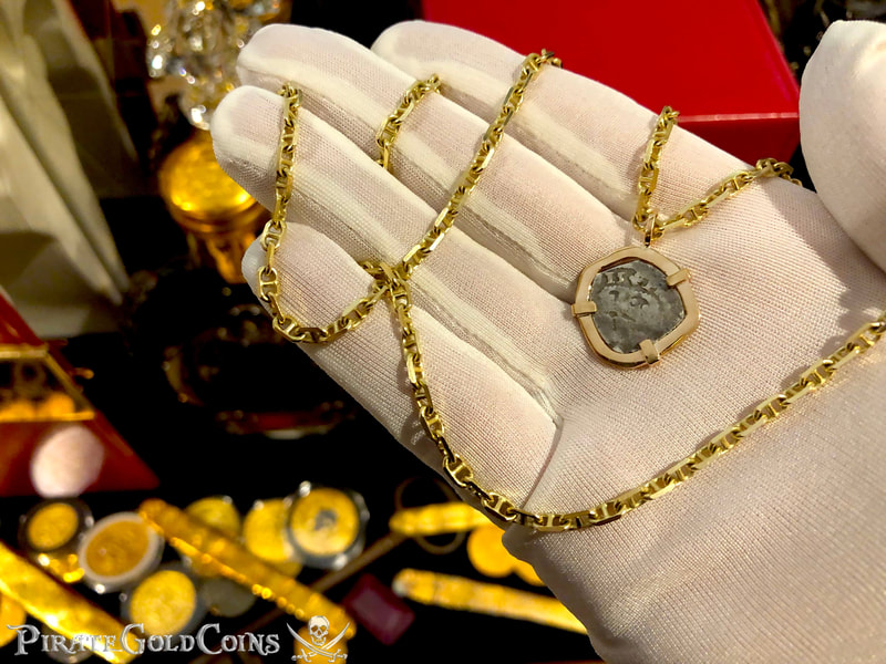 Mexico 1/2 Real 1715 "Dated! Year of the Fleet!!" 18kt Bezel 12