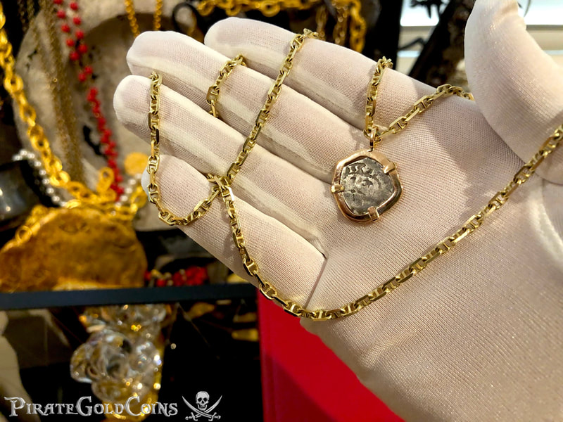 Mexico 1/2 Real 1715 "Dated! Year of the Fleet!!" 18kt Bezel 2