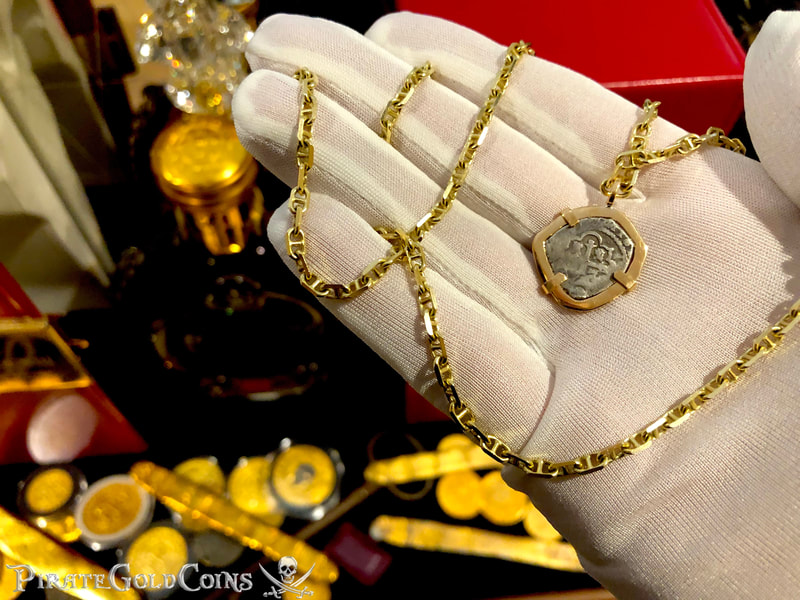 Mexico 1/2 Real 1715 "Dated! Year of the Fleet!!" 18kt Bezel 10