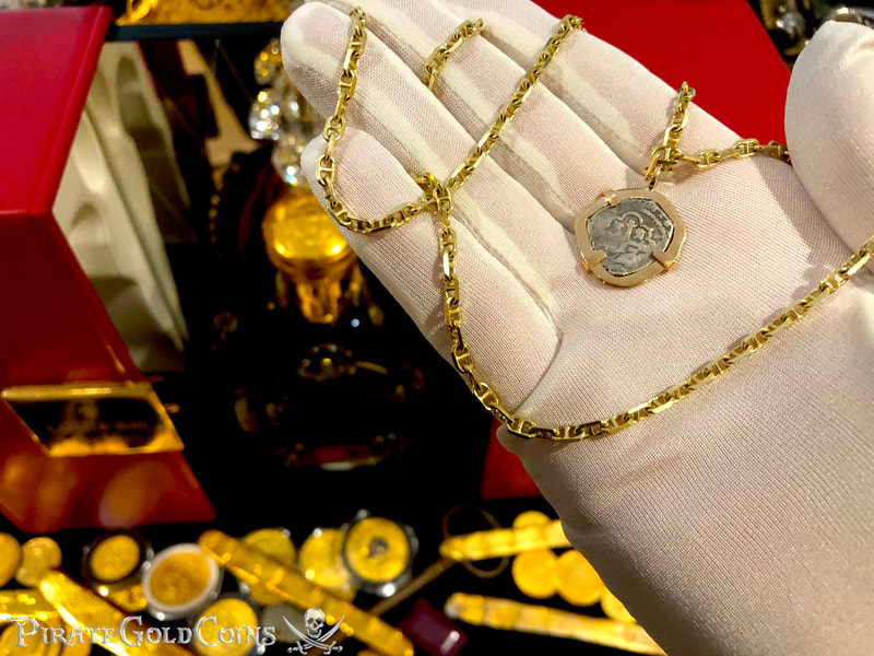 Mexico 1/2 Real 1715 "Dated! Year of the Fleet!!" 18kt Bezel 15