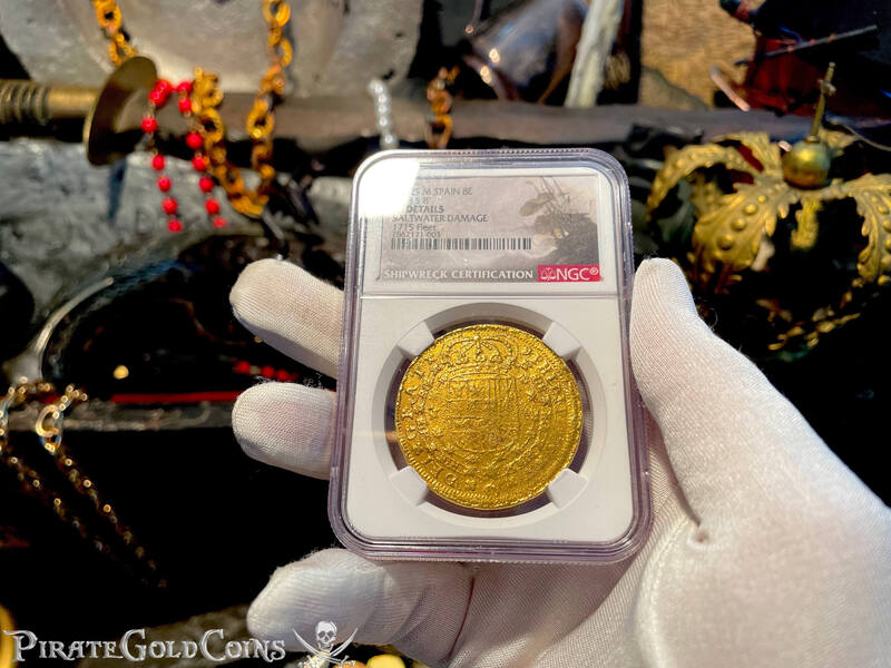 Spain 8 Escudos 1712 "Designated From the 1715 Fleet Shipwreck" NGC 6