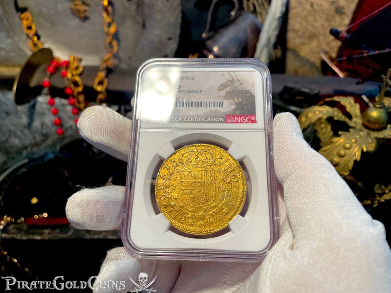 Spain 8 Escudos 1712 "Designated From the 1715 Fleet Shipwreck" NGC 12
