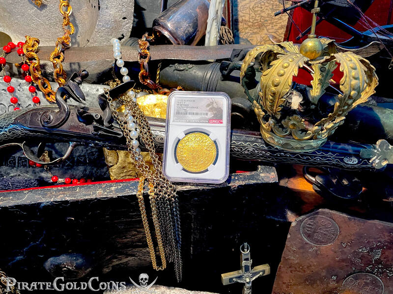 Spain 8 Escudos 1712 "Designated From the 1715 Fleet Shipwreck" NGC 8