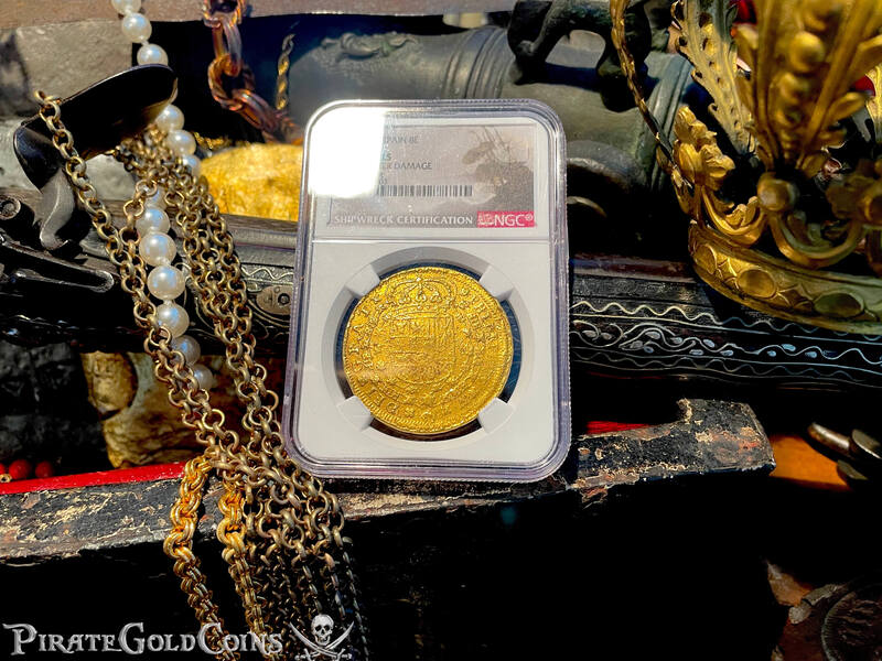 Spain 8 Escudos 1712 "Designated From the 1715 Fleet Shipwreck" NGC 18