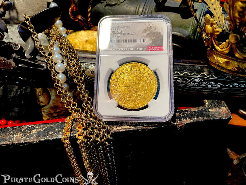 Spain 8 Escudos 1712 "Designated From the 1715 Fleet Shipwreck" NGC 20