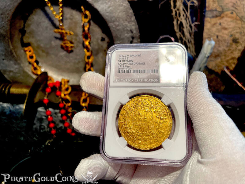 Spain 8 Escudos 1712 "Designated From the 1715 Fleet Shipwreck" NGC 36