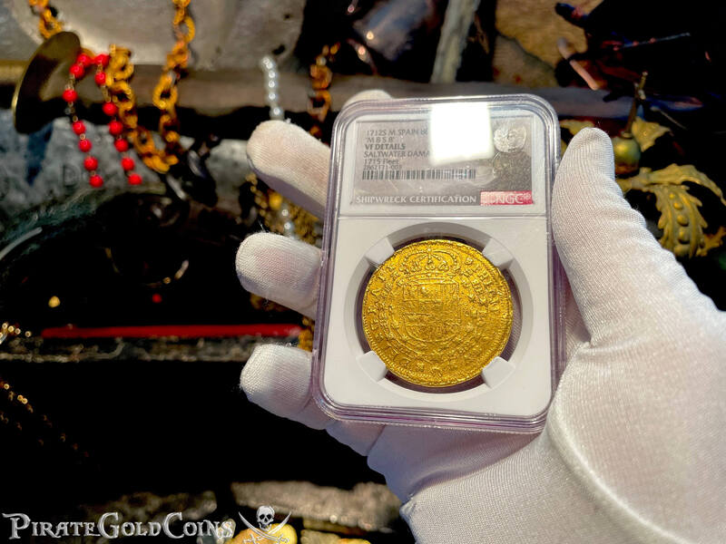 Spain 8 Escudos 1712 "Designated From the 1715 Fleet Shipwreck" NGC 39