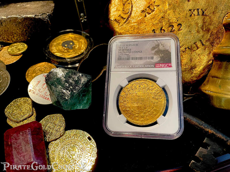 Spain 8 Escudos 1712 "Designated From the 1715 Fleet Shipwreck" NGC 21