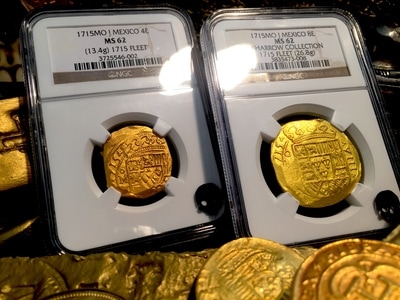 Mexico 1715  "Full Date - 1715 Plate Fleet Shipwreck"  NGC 62 10
