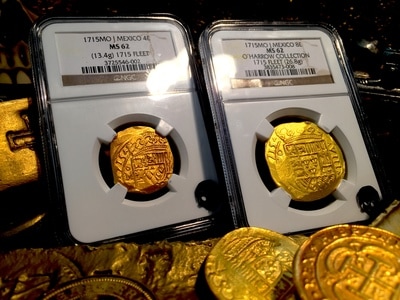 Pirate Gold Coins: Treasures of the Jurassic - Oreodont Skull in Matrix 5