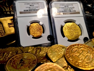 Mexico 1715  "Full Date - 1715 Plate Fleet Shipwreck"  NGC 62 25