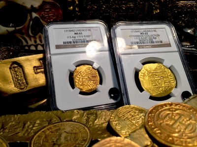 Mexico 4 Escudos 1715 "1715 Plate Fleet" NGC 62 3