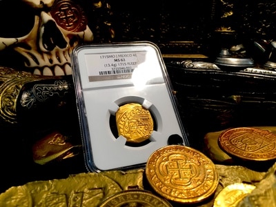 Mexico 4 Escudos 1715 "1715 Plate Fleet" NGC 62 16