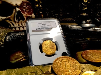 Mexico 4 Escudos 1715 "1715 Plate Fleet" NGC 62 13