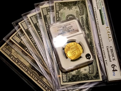 Mexico 1715  "Full Date - 1715 Plate Fleet Shipwreck"  NGC 62 27