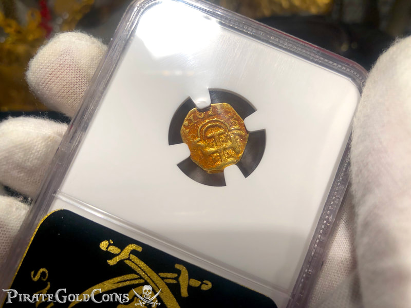 Spain 1 Escudo 1623 "Full Date" NGC 30 Pirate Gold Coins 11