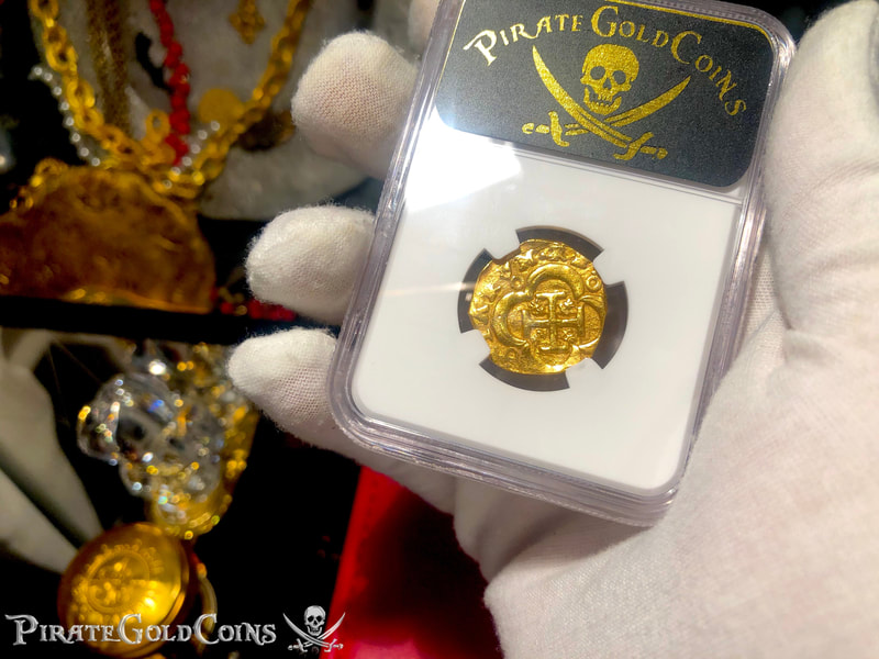 Colombia 2 Escudos 1621-65 "Philip IV" NGC 55  Pirate Gold Coins 9