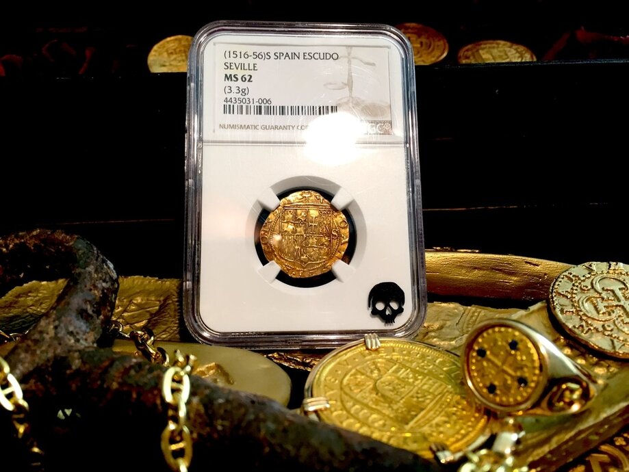 Spain  1 Escudo  1516-56  "Carlos I & Johanna"  NGC 62