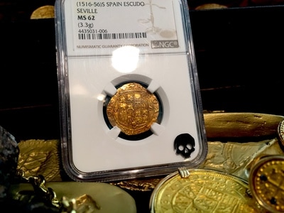 Spain  1 Escudo  1516-56  "Carlos I & Johanna"  NGC 62 3