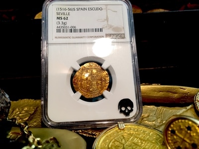 Spain  1 Escudo  1516-56  "Carlos I & Johanna"  NGC 62 4