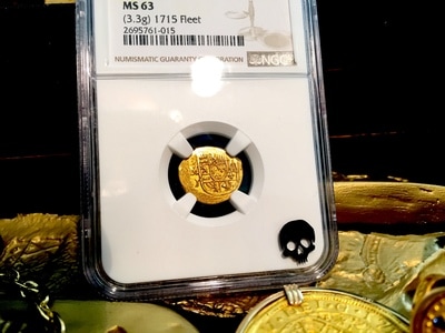 Mexico  1 Escudo  1705-13  "1715 Plate Fleet Shipwreck" NGC 63 2