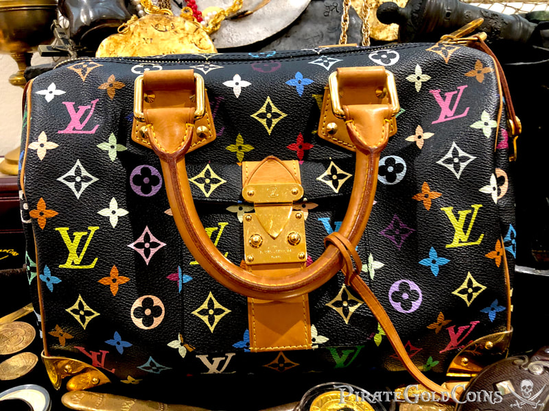 Louis Vuitton Takashi Murakami Speedy 30 Hand Bag Black Monogram Purse 16