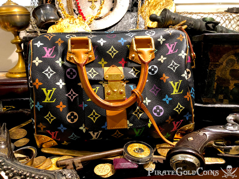 Louis Vuitton Takashi Murakami Speedy 30 Hand Bag Black Monogram Purse 18