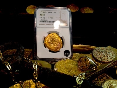 Mexico  8 Escudos  1715  "Full 4 Digit Date of the Fleet"  NGC 58 18