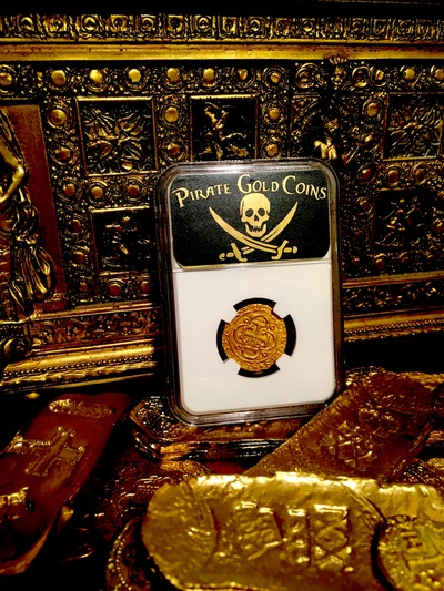 SPAIN 1 ESCUDO  1516-1556 "CARLOS & JOHANNA" GOLD COB DOUBLOON COIN ~ NGC MS 63 ~ ! 6