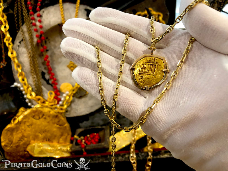 Spain 2 Escudos 1617 "Dated!" in 18kt Bezel Pirate Gold Coins Treasure Jewelry 7