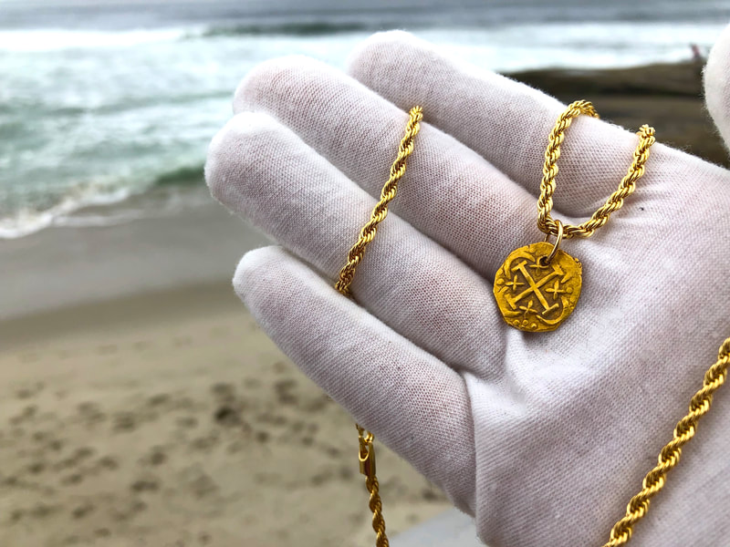 Peru 1 Escudo 1736 Pirate Gold Coins Treasure Jewelry 5