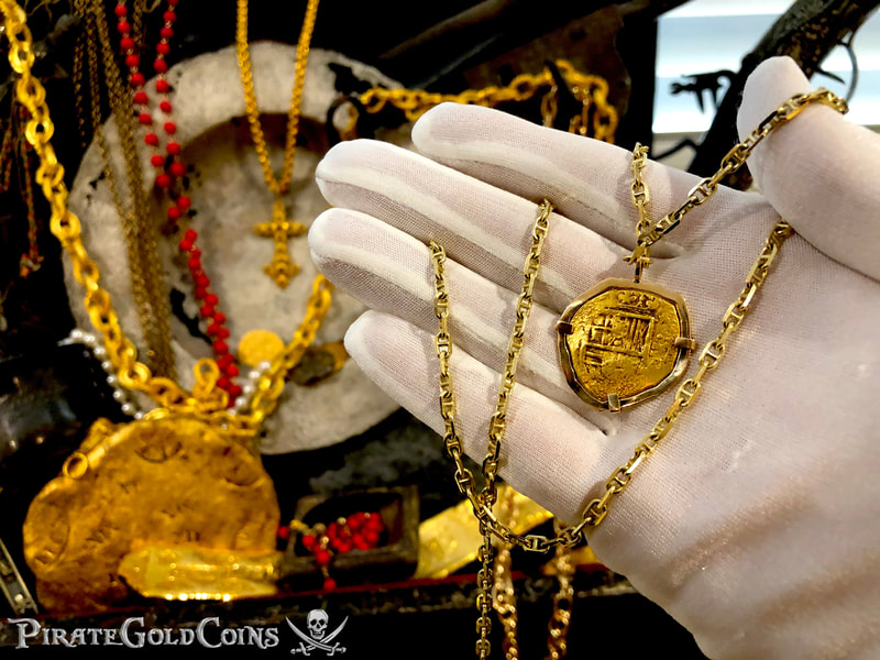 Spain 2 Escudos 1617 "Dated!" in 18kt Bezel Pirate Gold Coins Treasure Jewelry 4